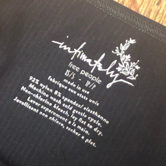 Intimately Free People Black Crossfire Cami Ribbed Tank Top XS/S - Picture 13 of 13